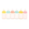 6Pcs Colorful Resin Simulation Mini Milk Bottle Miniature Baby bottle Super Cute Transparent Bottle 1:12 Dollhouse Accessories 5