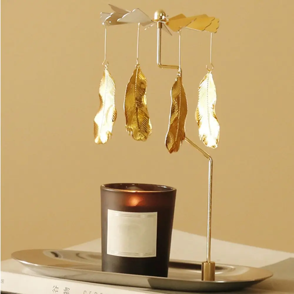 Romantic Tealight Metal Wedding Party Spinning Rotating Candlestick Candle Holder candle holders
