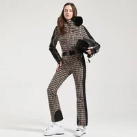 Women Slim Fit Skiing Suit Female Warm Snowboard Windproof Overalls Outdoor Waterproof Ski Jumpsuit Winter New One-Piece Clothes - Image 3