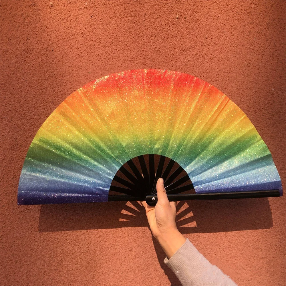 Folding Hand Fan For Festival Performance Party Dance