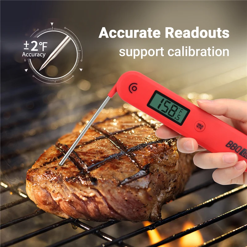 Meat Thermometer INKBIRD Digital Meat Thermometer Folding Barbecue Kitchen Cooking Instant Reading Backlight Display for Grilling BBQ