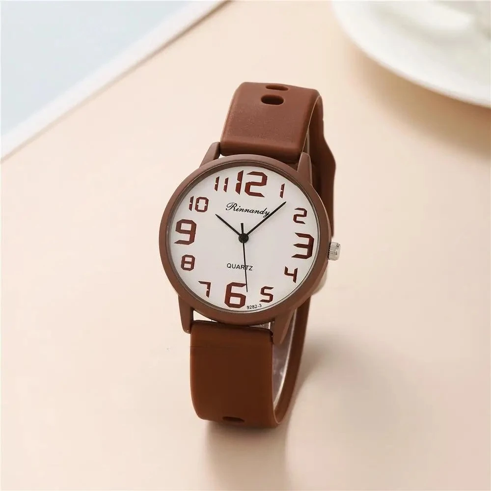 Women Sports Watches Casual Silicone Band Arabic Dial Quartz Wristwatch Ladies Clock Reloj Mujer - 6