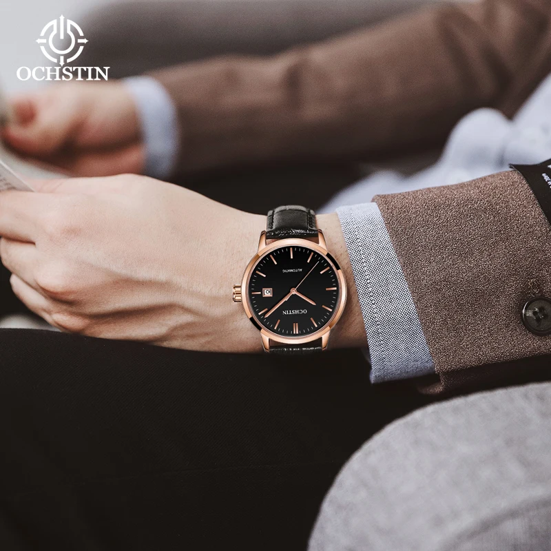 42mm Simple Fashion Automatic Mechanical Watch Perpetual Calendar Waterproof Stainless Steel Automatic Winding High-grade Luxury