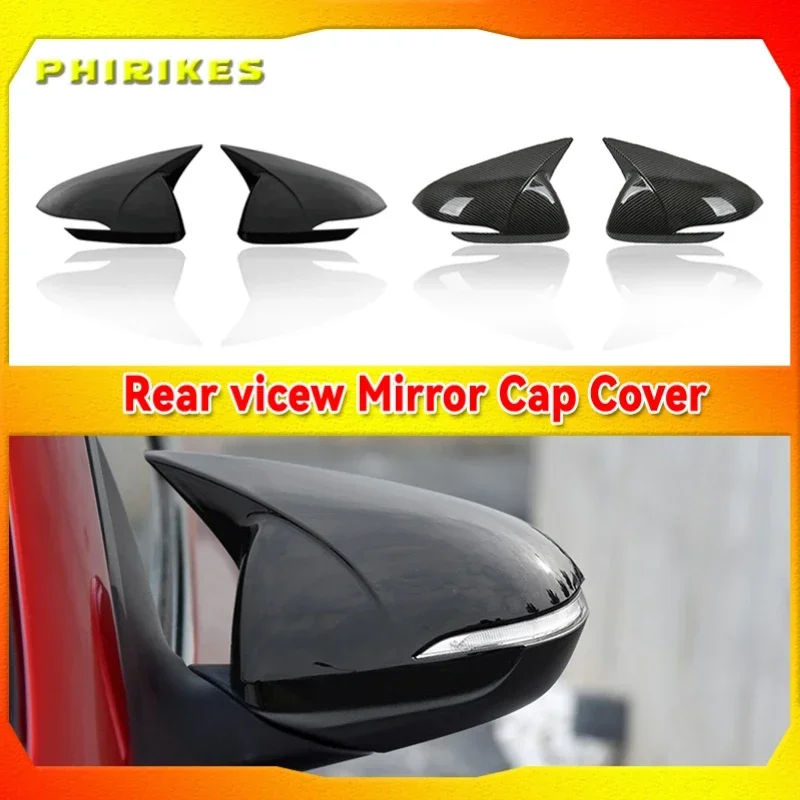 

For Hyundai Elantra AD Rearview mirror cover carbon fiber ox horn rearview mirror cover rearview mirror cover