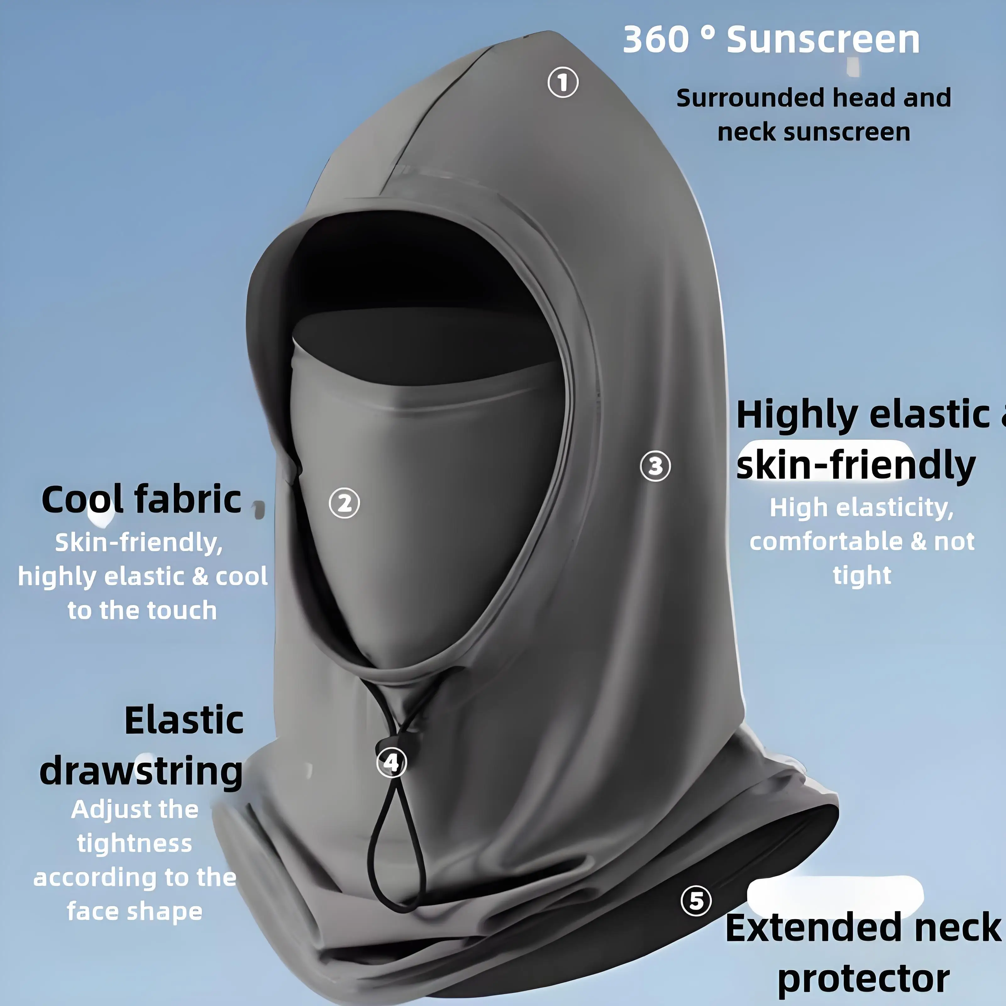 Cooling UV Protection Balaclava Men Women Full Face Mask Neck+Wrap Cover Breathable Bandana Cycling Motorcycle balaclava 두건 balaclava hat bandana scarf sun protection mask bandana neck warmer riding mask