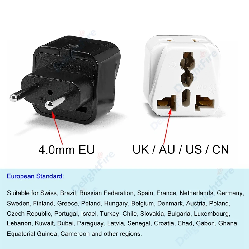 EU 플러그 어댑터 범용 영국 AU 미국 EU Socekts 전력 변환기 스페인 독일 유로 여행 어댑터 전기 소켓 AC 콘센트
