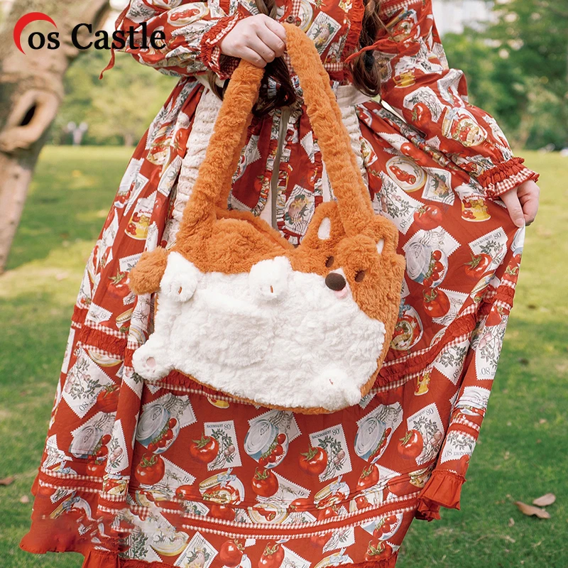 

Cartoon Lovely Plush Underarm Package Cat Fox Zipper Messenger Bag Cute Storage Shoulder Bags Halloween Party Cosplay Gift