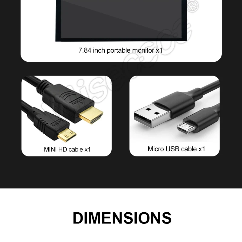 Display para PC, CPU, GPU, Monitoramento SSD, 7.84