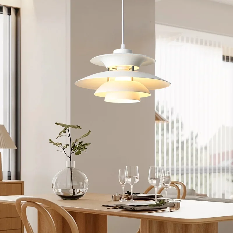 

Nordic Art UFO Lamp PH5 Pendant Lamps Danish Restaurant Led Chandelier Lighting Creative Dining Table Lantern Indoor E27 Fixture