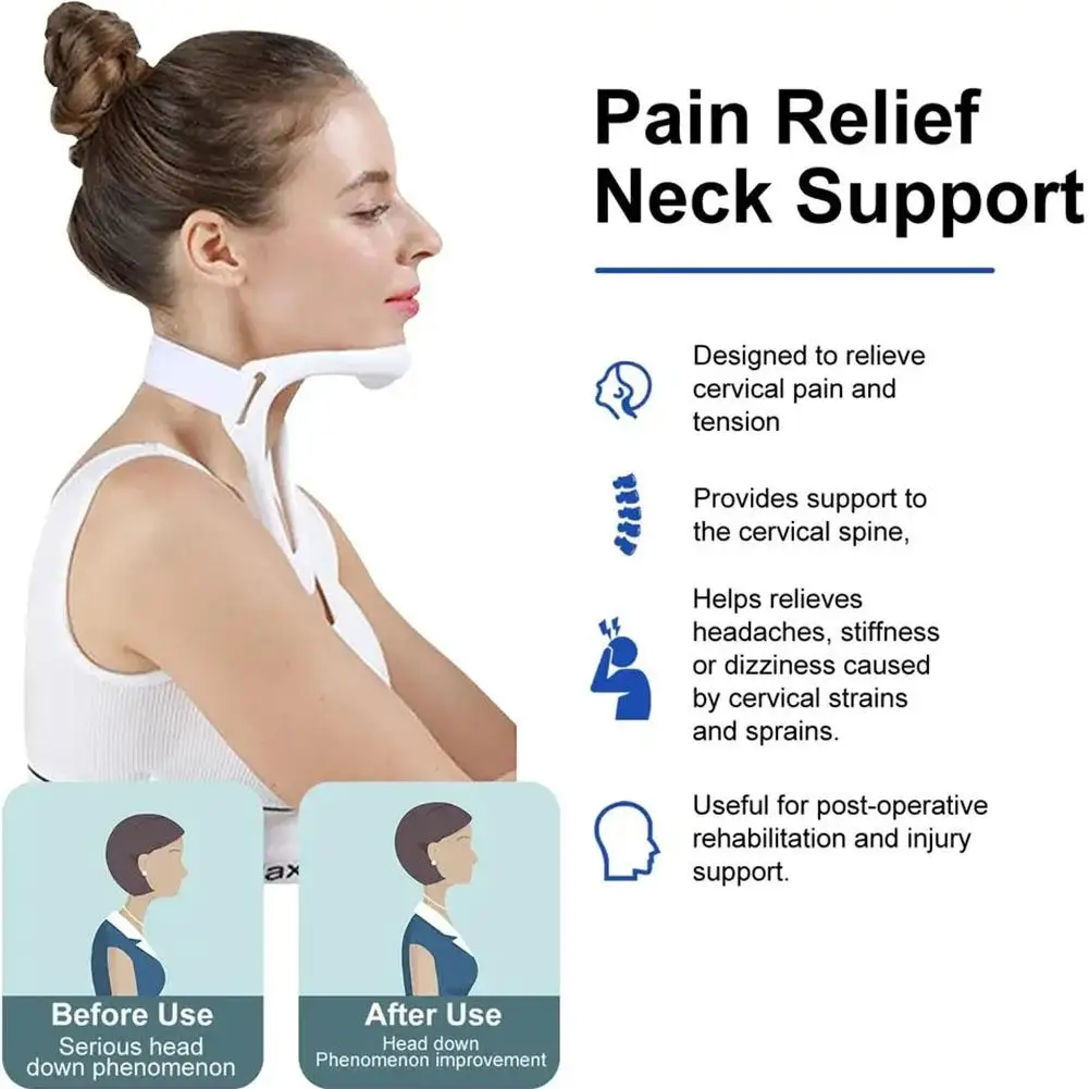 

Neck Support Home Cervical Brace Cervical Spine Corrector Effectively Stretcher Correct Adjustable L7w8