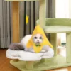 Fashion Pet Headwear Cute Banana Shape Hat With Bow Soft Comfortable Pet Headpiece Pet Cat Clothing Accessories Pet Supplies