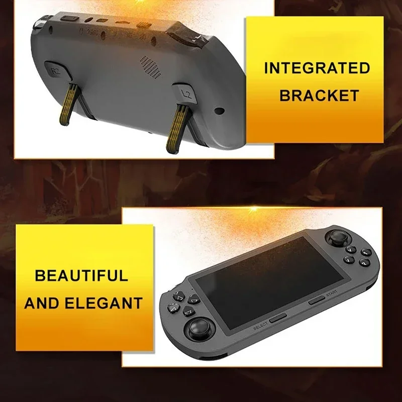 Game Player Handheld 4.5in IPS Screen Two Player Games+Game Handle Retro Video Game Console 64G 20000+ Game for PS1/GBA/SFC/MAME - 6