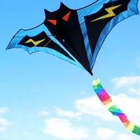 Lightning bat kite breeze easy to fly big long tail cartoon children's kite   Детский змей 1
