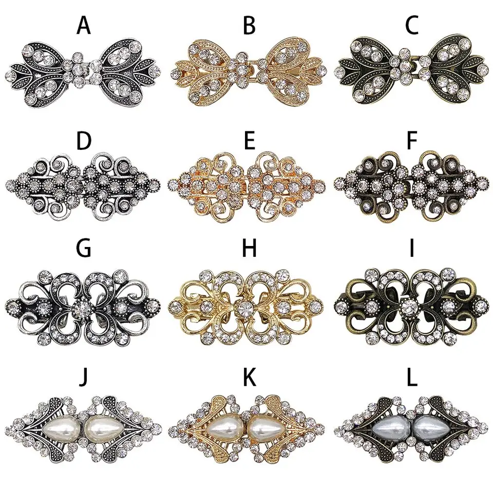 LDGR Vest Clips Vrouwen Vintage Vest Trui Eend Clip Pin Sjaal Blouse Kraag Kleding Shirt Sjaal Broche Pin Sieraden Accessoires (Metalen kleur: 9