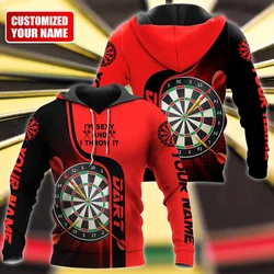 Fashion Darts 3D Personalized Customization Name Hoodies Unisex Harajuku Casual Long Sleeve Sweatshirt Hooded sweatshirts