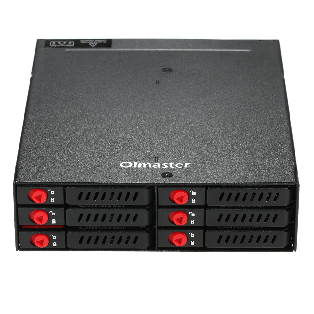 OImaster 6 Bays Mobile Backplane Support 2.5'' SATA HDD SSD Hard Drive with Cooling Fan Locker Hot-swap 6Gbps Transmission