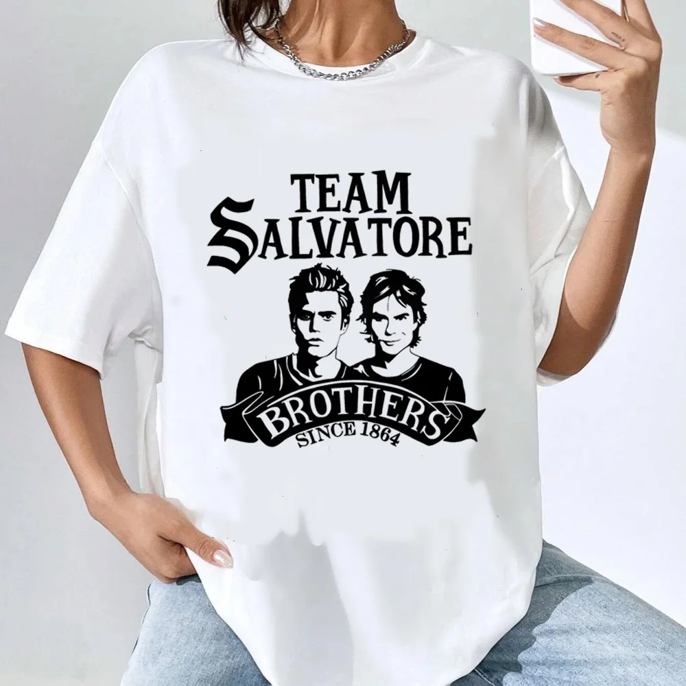 the Vampire Diaries tshirt female 2000s Y2k Punk Retro Colorful kawaii t shirt 80s Digital women Grunge streetwear harajuku 2