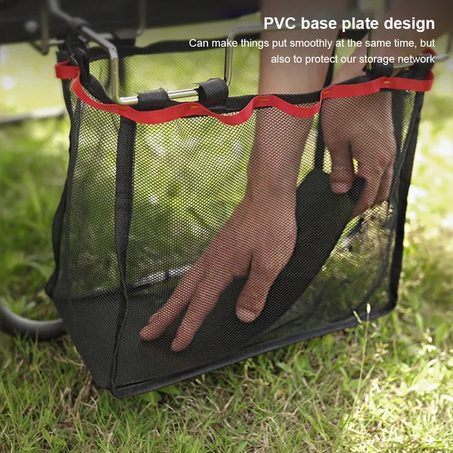 Összecsukható Asztali Tároló Nettó Hordozható Polc Táska Háló Piknik Kültéri Kemping Barbecue Konyha Állvány - Image 6