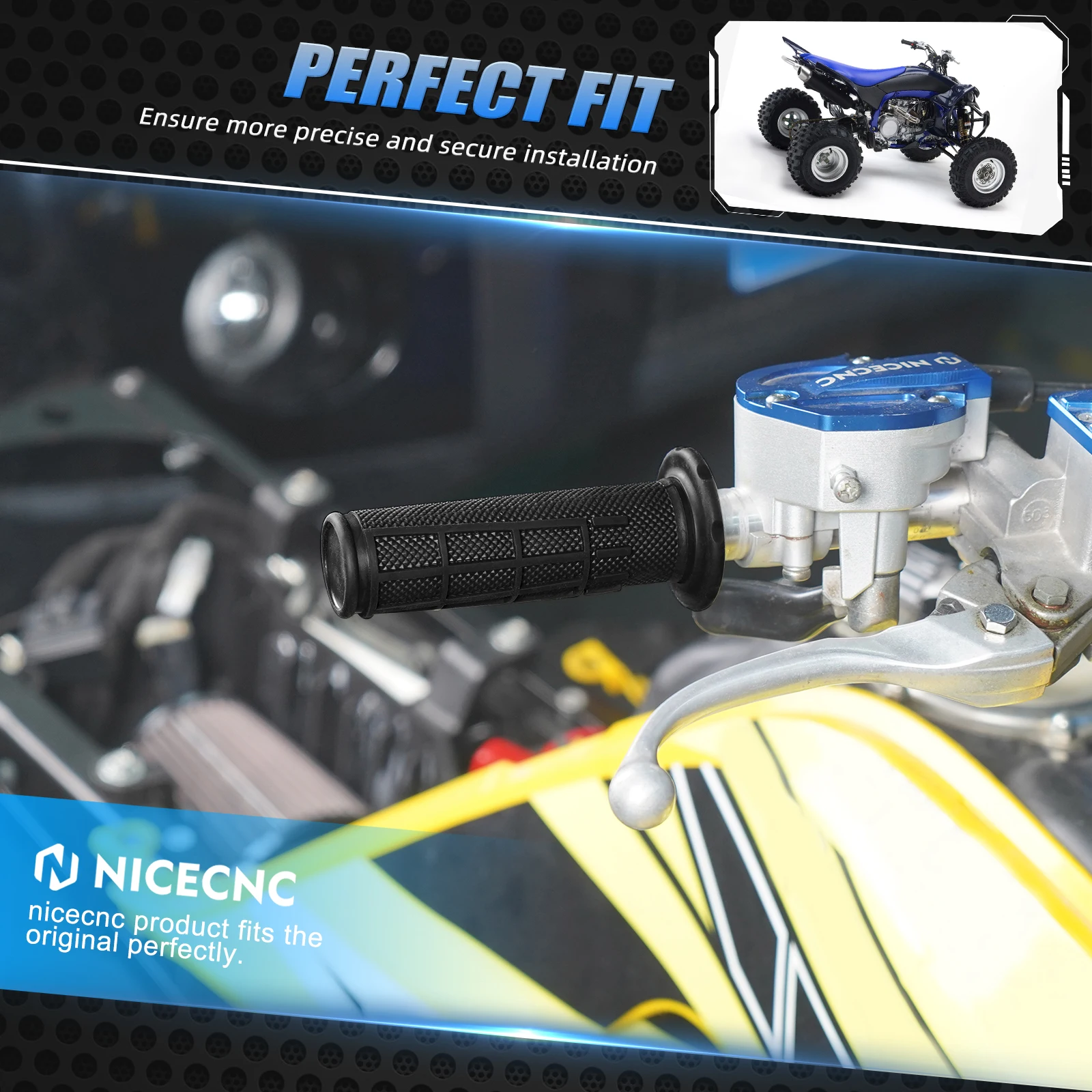 NICECNC Handgriffe Universelle Gasgriffe 7/8 Zoll für Honda TRX 450R Yamaha YFZ450 YFZ450R Banshee350 Raptor 700 700R – Detail 7