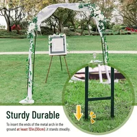1pc, Metal Garden Arch, 100inch Large Size Heavy Duty Steel Frame Garden Arch With Gothic Style, Wedding Arch Lawn Rock Climbing 4