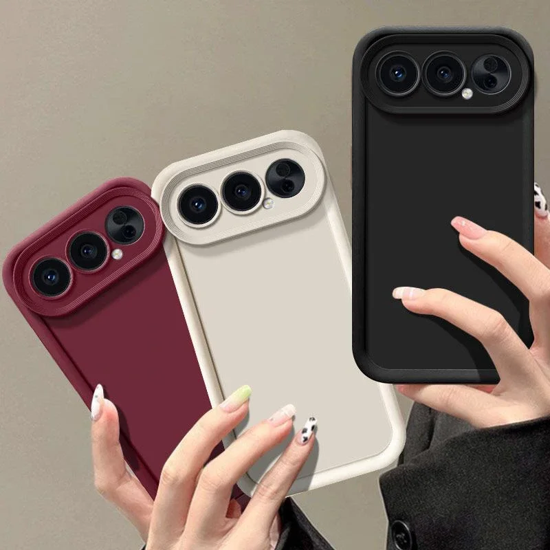 Matte Soft Silicone Shockproof Phone Case with Camera Lens Protection