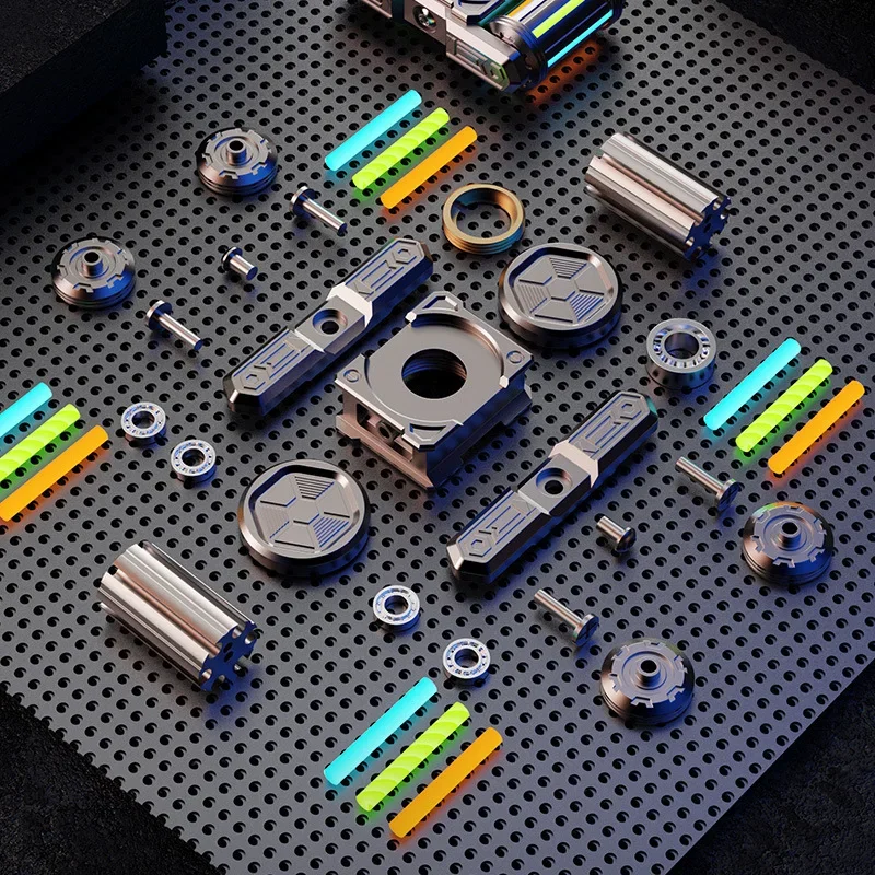 【ご予約品】 フィジェットスピナー金属製のおもちゃ,スピード,黒,ストレス その他