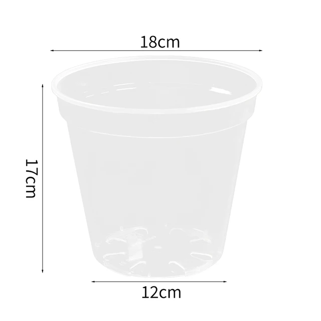 Kerek Ültetvényes Pot Orchidea Óvodai Konténer Ültetett Tiszta Kiindulási Edények - Image 6