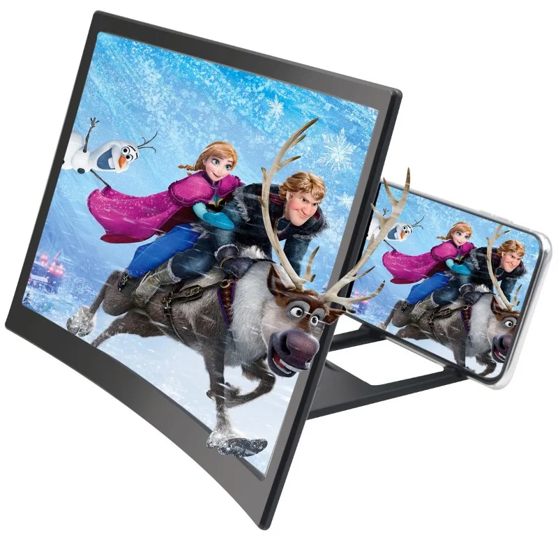 3D Mobile Phone Screen Magnifier Universal Portable Foldable Curved Enlarged Magnifier Smartphone Ampliador Accessories phone screen amplifier