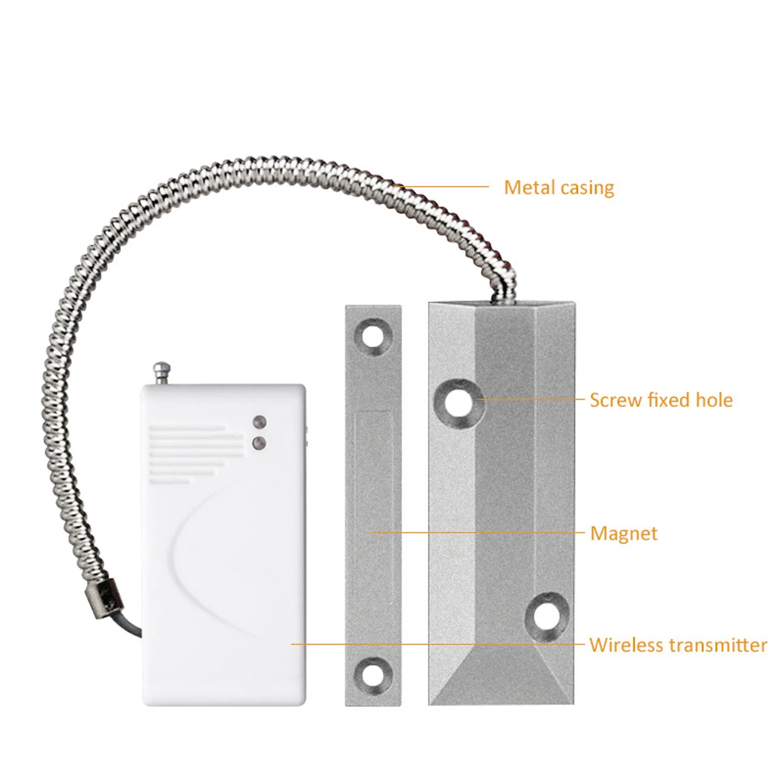 Wireless Rolling Door Sensor 433MHz Roller Shutter Garage Gates Magnetic Detector Thick Switch Anti-theft Security Alarm System
