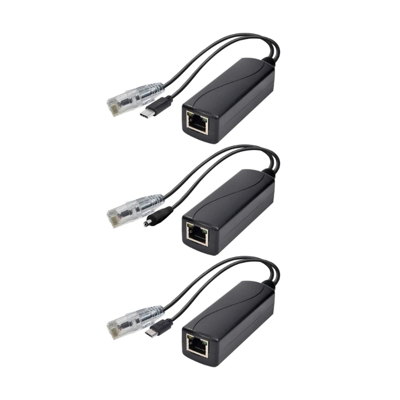 

Durable Gigabit PoE Splitter TYPE-C/DCPlug/Micro USB Power over Ethernets 1000M