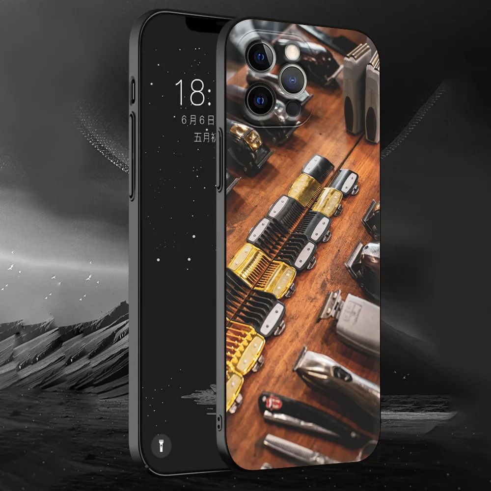 Luxury Barber Shop Hair Stylist Tools Phone Case Cover