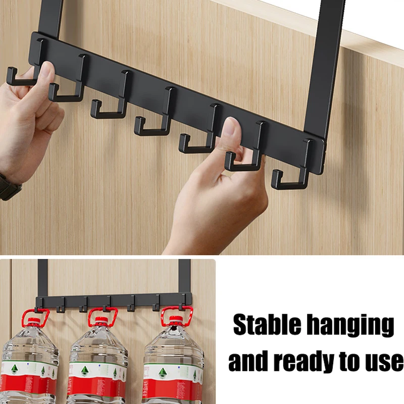 Door Behind Hook Storage Wall Hanging Clothes Spoon Holder For Kitchen Towel Hook Kitchen Accessories Cabinet Storage