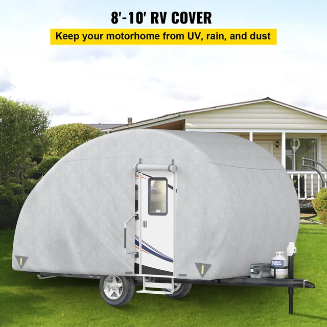 VEVOR Housse de Protection pour Mini Caravane 400x183x190 cm Bâche Camping- Car Imperméable Respirant 4 Couches Housse Caravane Goutte d'Eau Bandes  Réfléchissantes Contre UV Neige Pluie Remorque Voyage - AliExpress