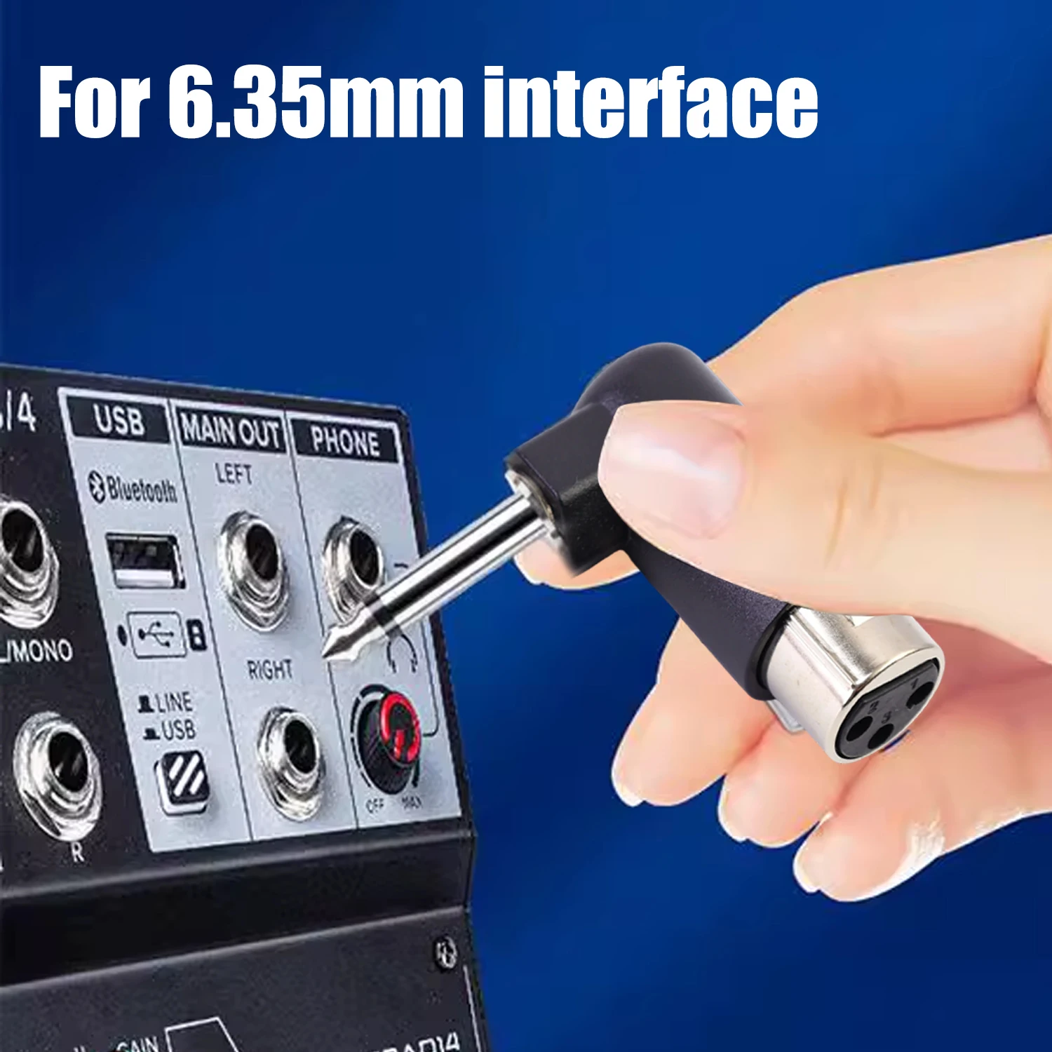 6.35mm FeMale to XLR 3Pin Male Audio Plug Converter Adapter Connector for Headphone Microphone Power Amplifier Guitar Speakers