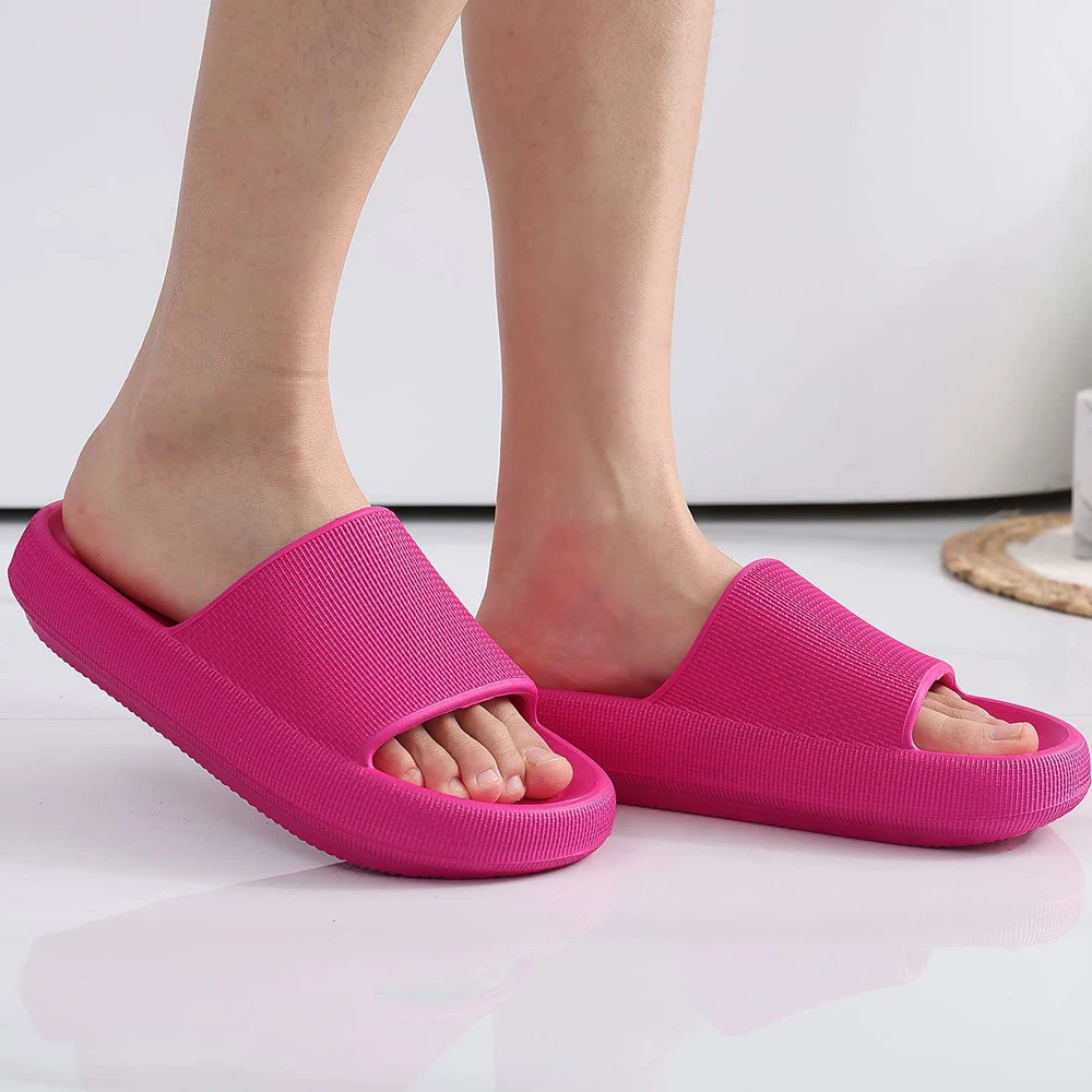 

Тапочки Comwarm женские на толстой подошве, домашние мягкие сандалии на платформе, тапочки для душа, ванной комнаты, пляжная обувь для пар