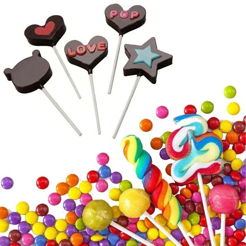 100pcs 6-Inch by 5/32-Inch 150*3.5mm paper lollipop sucker sticks for cake pops candy popcake