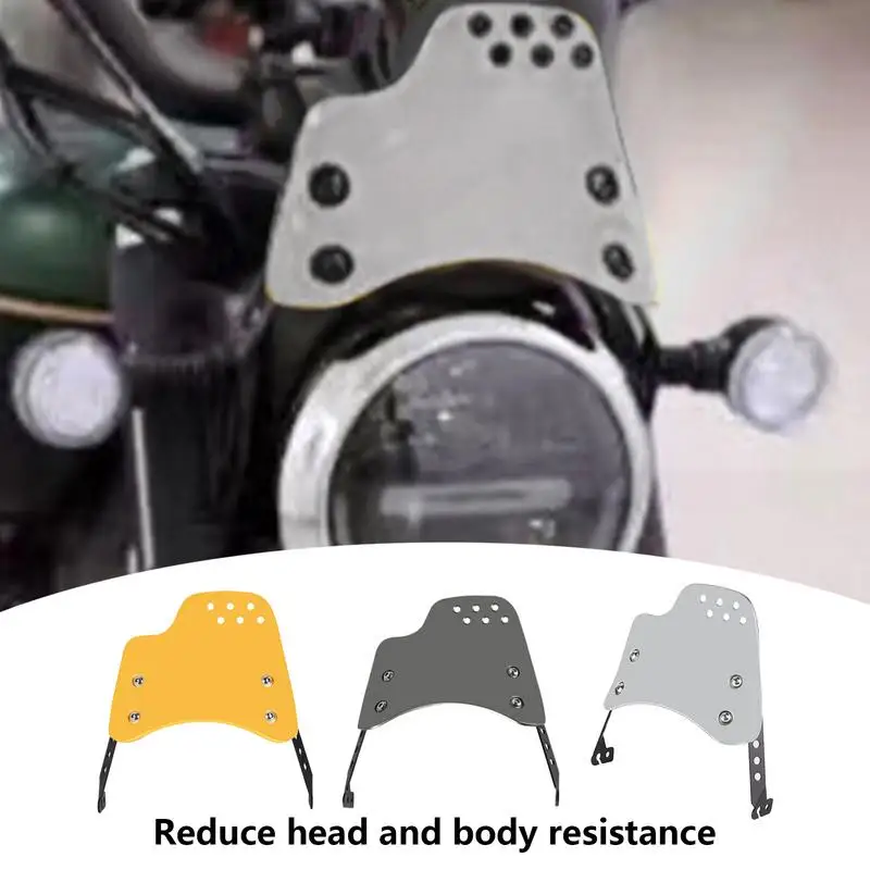 

Motorcycle Windshield Retro Design Windshield Wind Deflectors Reduce Drag Self-Modified Parts Riding Accessories Simple