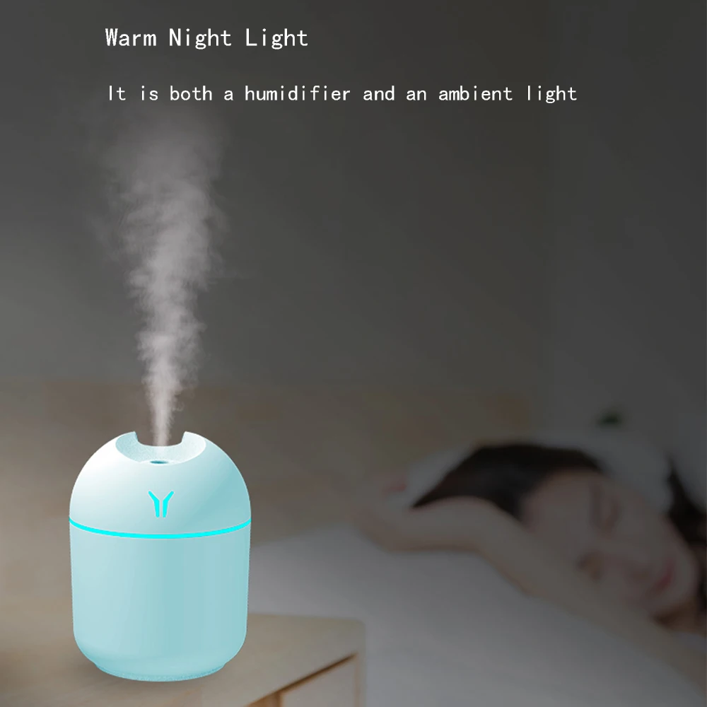 Mini Car Air Humidifier USB Air Purifier Freshener LED Lamp Aromatherapy Diffuser Mist Maker for Home Auto Mini Car Humidifiers air humidifier air freshener air purifier