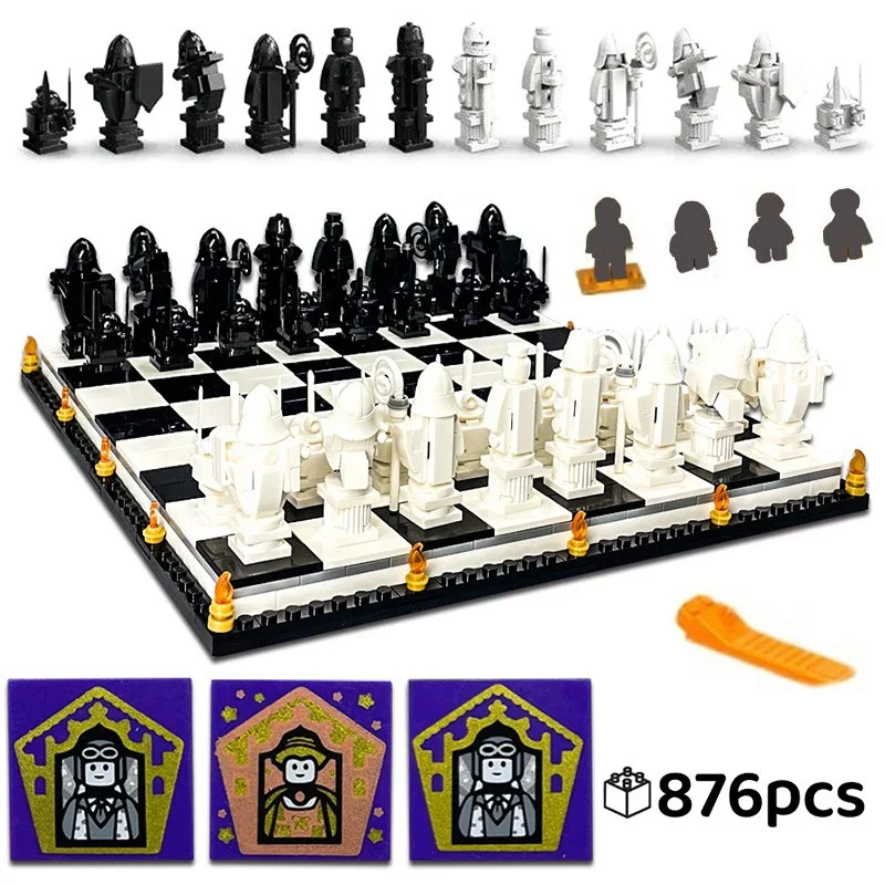

Новый фильм волшебник шахматы финальный вызов интерактивная игра строительные блоки MOC 76392 рыцарь ролевые игры кирпичи игрушки детские подарки