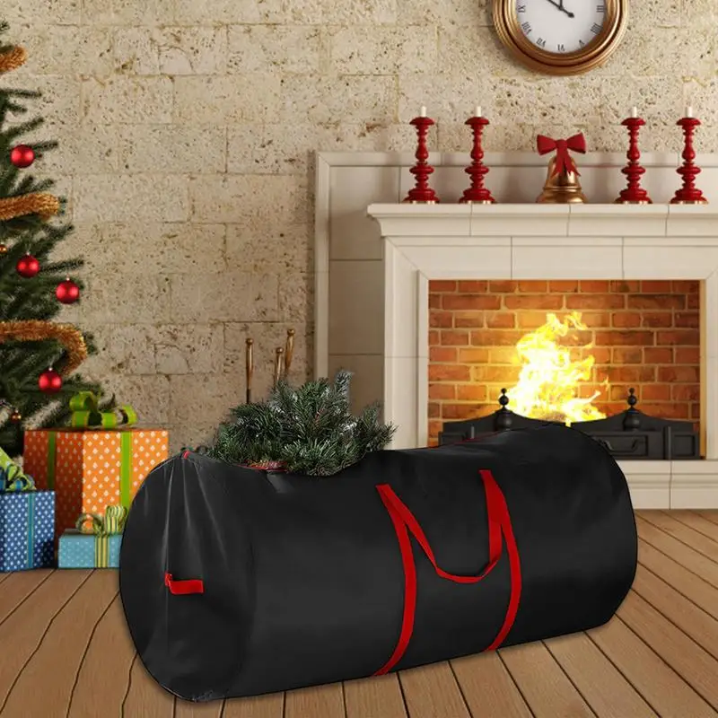 

Сумка для хранения новогодней елки, большая прочная водонепроницаемая сумка из ткани Оксфорд с молнией и ручками для переноски