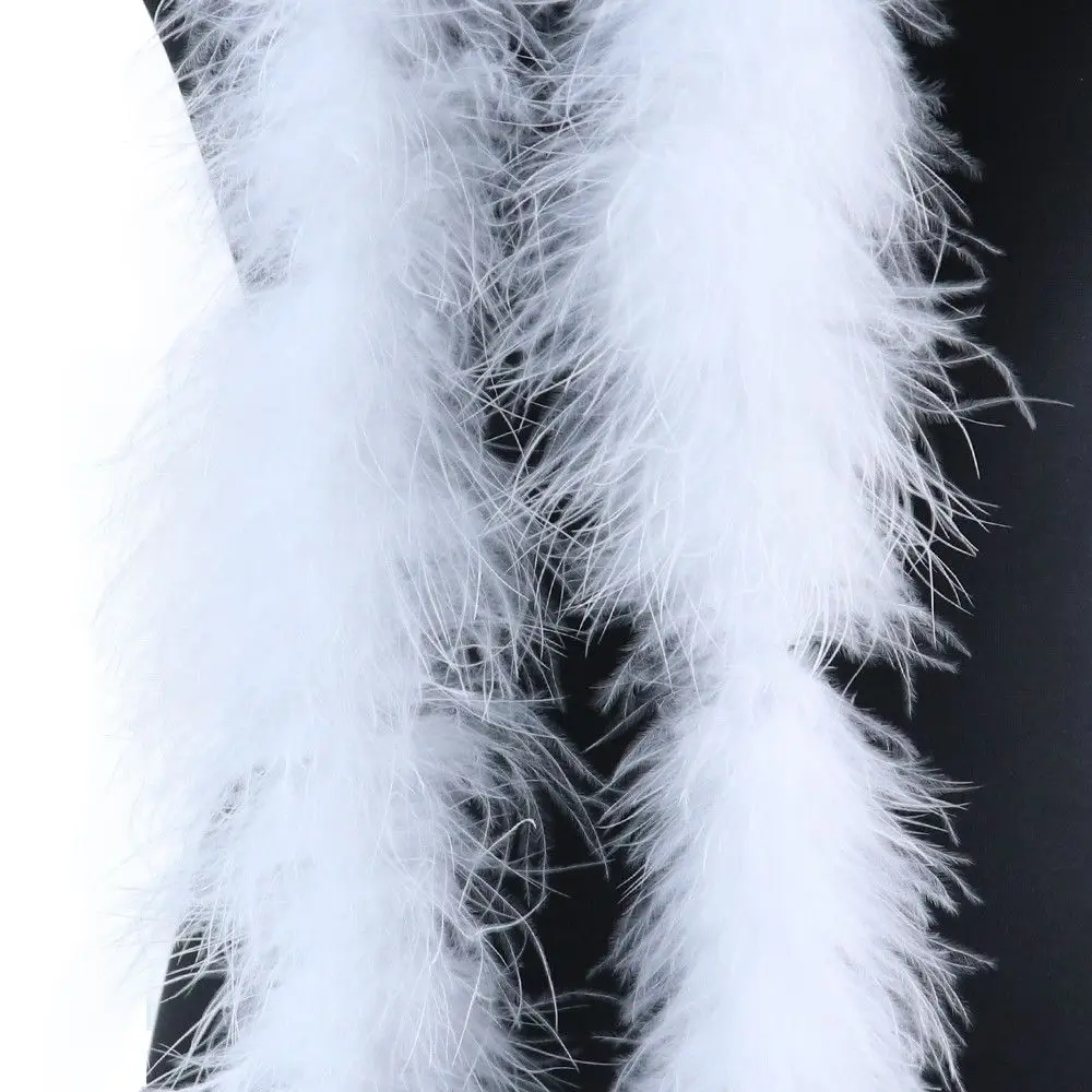 2M Feather Boa Strip For Christmas Tree Fluffy Feather On Ribbon Craft  Costume Fancy Dress Wedding Party Decoration Apparel