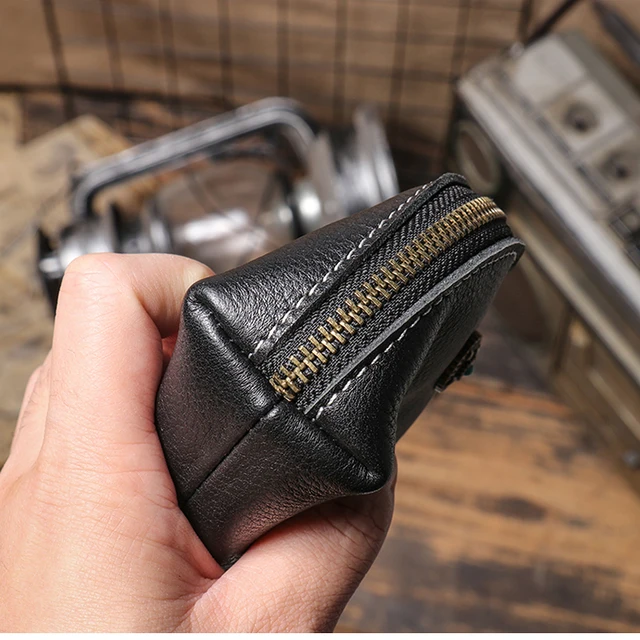 専用❗️２点❗️２点→刻印あり❗️高級leatherポーチ＆コンチョ留め LUOKIR High Grade Real Leather Coin Purse Men's Fashion Key