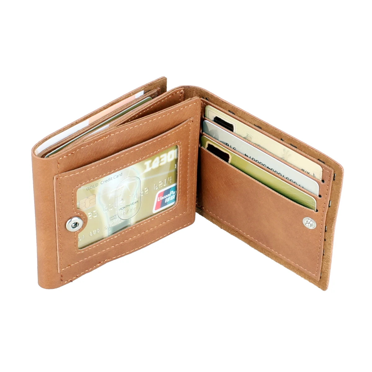 Novelty leather men's wallet, designer's personalized and fashionable carved women's large capacity card clip coin bag