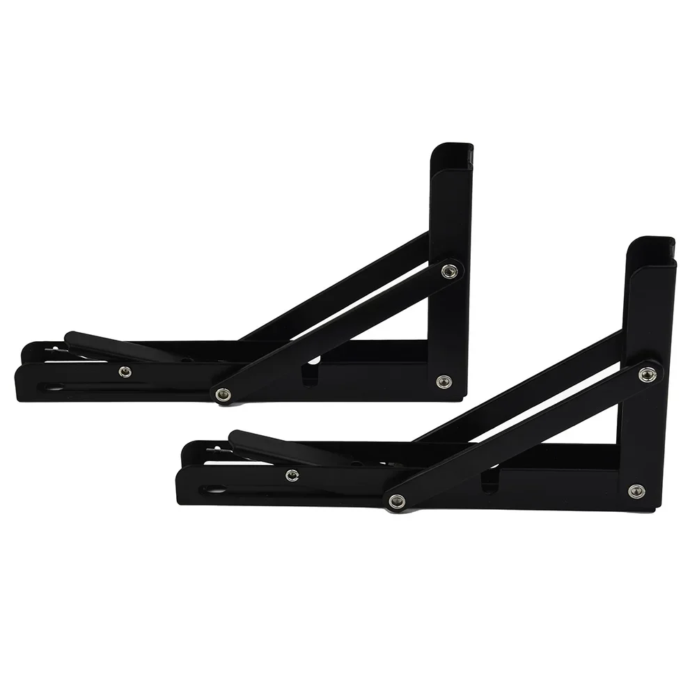 

2pc 200x115mm Campervan Folding Brackets Table Motorhome Caravan Black Finish Stainless-Steel Mini Folding Table RV Accessories