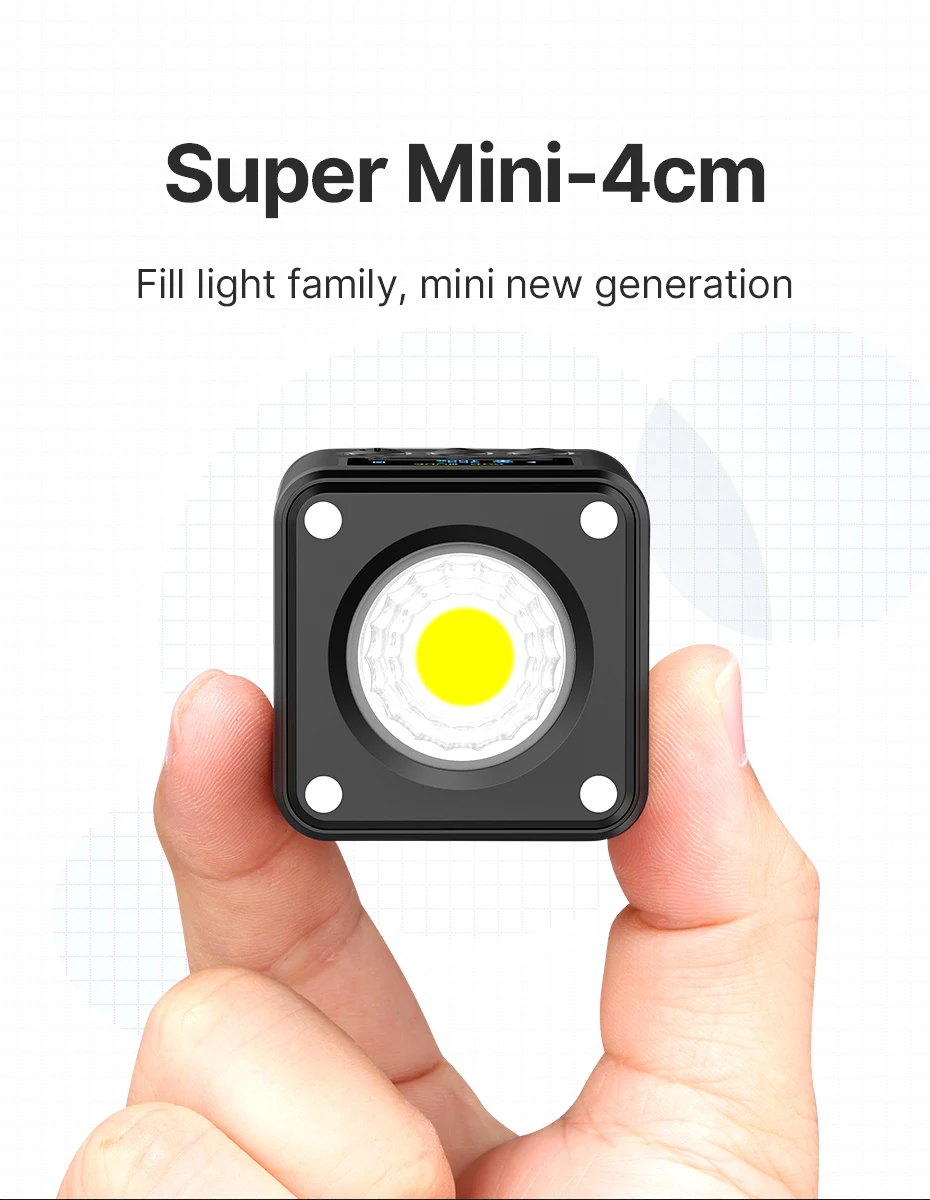 L2 Bi Color COB Mini Video Light Dimmable 2700K-7000K Camera Light CRI 95+ LED P