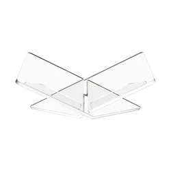 Sleek Clear Acrylic Book & Magazine Display Stand (Small)