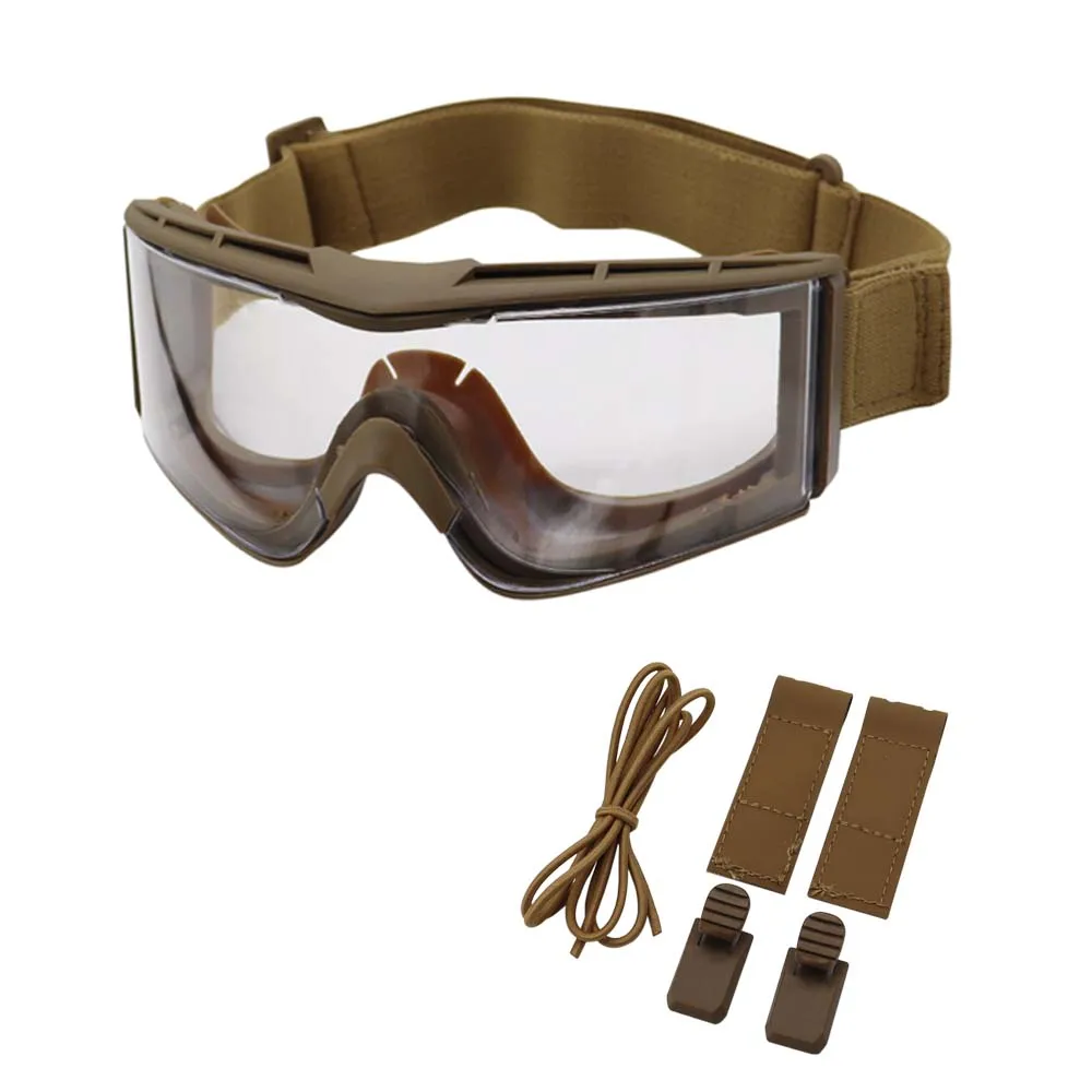 Tactical Goggles Airsoft Tactical Goggles Tricolor Lens Multi-Function Hunting Accessory Tactical Helmet Adaptor