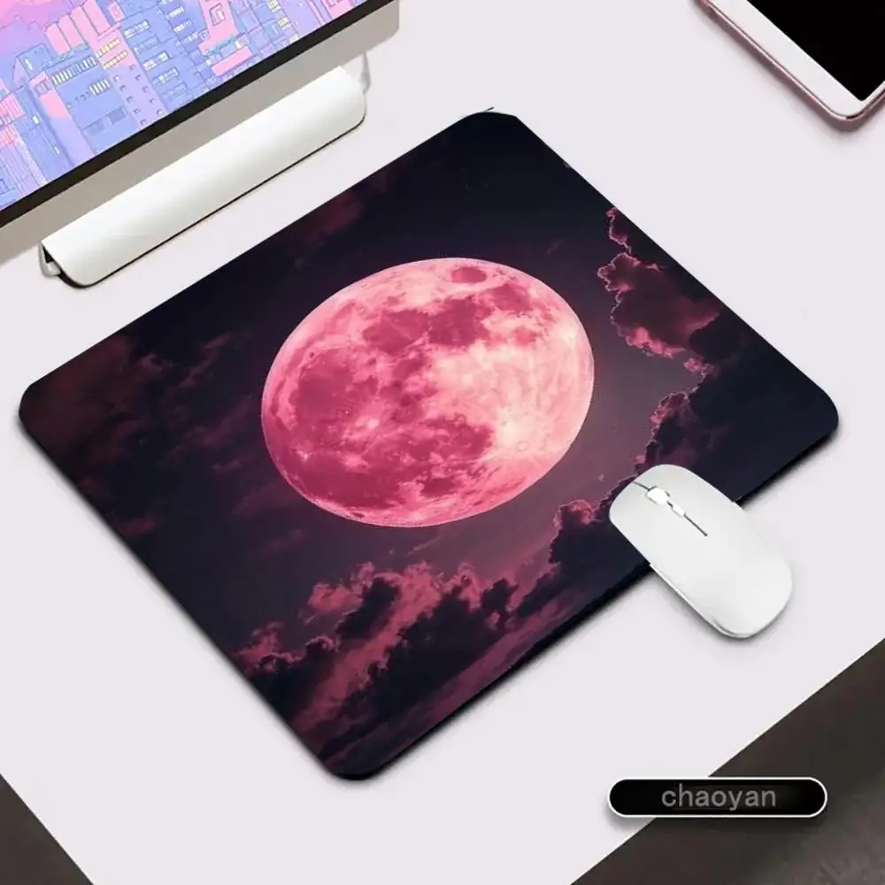 Maanlicht Landschaft Mauspad Große Computer Büro Spiel Tischsets kleine Gummi Anti-rutsch Gaming Tastatur esk Pads – Detail 9