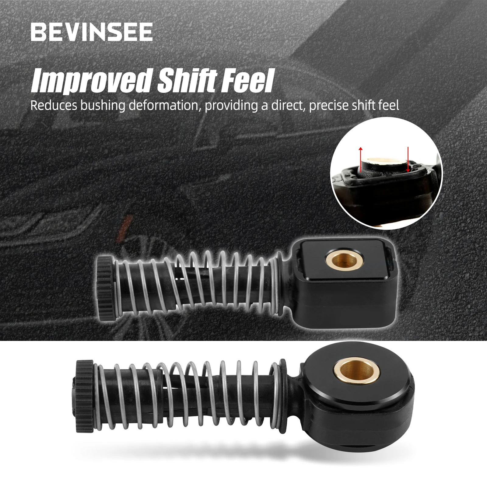BEVINSEE Gear Selector Cable End Bushing for 6-speed Manual MQ350 for VW Golf Mk5 Mk6 Mk7/7.5 GTI/R Jetta Audi A3