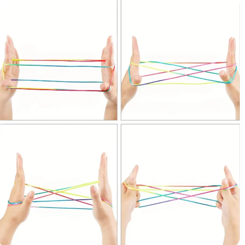 5/10 Stück Regenbogen-Blumen-Seil für Kinder, Farbverlauf-Puzzle-Spielzeug, gewebtes Blumen-Seil, Schüler-Farbkordel, Blumen-Seil, Geburtstagsgeschenk – Detail 2